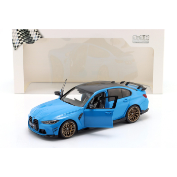 BMW M3 (G80) Performance Parts 2024 Daytona Beach blue - skala 1:18 - Solido